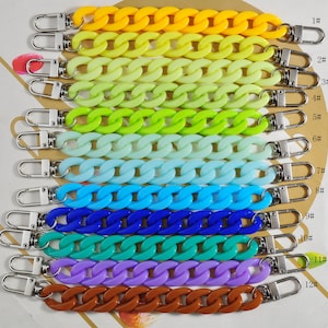 Chain shoe charms,23 Colors Shoe Charms,Shoe Charm Colorful Chain for Shoe,Acrylic link chain,Shoe Decoration,Choose Chain Color