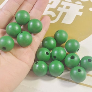 50Pcs Green Wooden Beads,20mm Round Wood beads,DIY Necklace Bracelet Jewelry Making,wood craft,Make jewellery for selling