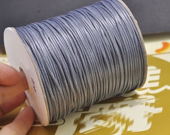 Wholesale 10Yds 1.5mm Wax Cords String Rope,Grey Waxed Polyester Thread,Jewelry Beading String, For Bracelet & Necklace Making