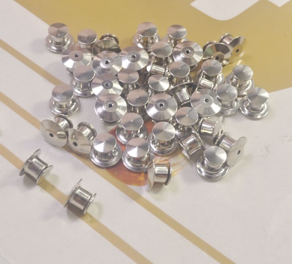 50PCS Metal Pin Backings Locking Pin Backs for Enamel Pins Lapel