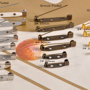 BEADNOVA Bar Pin Back 160pcs Brooch Pin Back Clasp Pin Back Brooch Pins for  Crafts Badge Name Tag DIY Jewelry Making & Craft (Mix Size, 160 Pcs