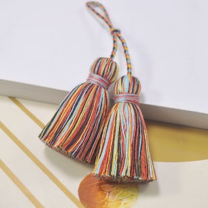 5Pcs Cotton tassel,Small Jewelry Tassels,Boho,Mixed Color tassel,Decorative Tassels,Tassel for Handmade,52mm long tassel--VC18#
