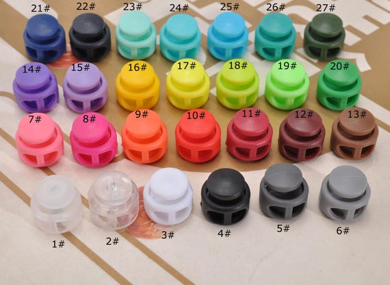 20Pcs Toggle Cord Locks Button Cord，Double Hole Toggle Cord Lock,Elastic cord locks, for Drawstring Clothing Shoelaces Backpack Lanyard DIY