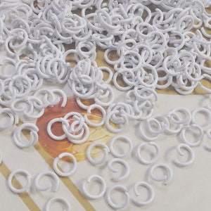 White Color Jump Ring, 50g(about 250Pieces) Iron Jump Rings,8mm Diameter,Jump Rings Findings