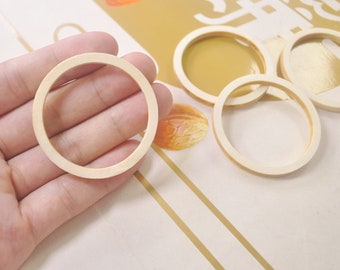 200pcs Unfinished Wooden Rings For Crafts, 20mm Diameter – Smooth DIY Wood Circles For Jewelry Making And Macrame