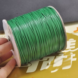 Wholesale 10Yds 1.5mm Wax Cords String Rope,Green Waxed Polyester Thread,Jewelry Beading String, For Bracelet & Necklace Making