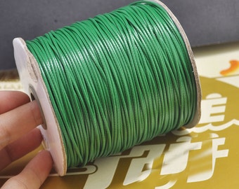 Wholesale 10Yds 1.5mm Wax Cords String Rope,Green Waxed Polyester Thread,Jewelry Beading String, For Bracelet & Necklace Making