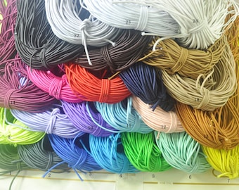 10yards 2.5mm cavo elastico rotondo,Allungare cordone,allungare corda elastica,Beading Cord,maschere DYI,gioielli,Nylon avvolto Gomma,Scegli Colore