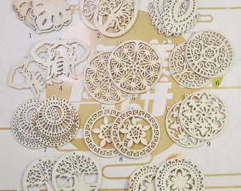 16Pcs Round wood earring pendants,Natural wooden pendant,wood Drop earrings,Wood Pendants Laser Cut,Jewelry necklace pendant supply