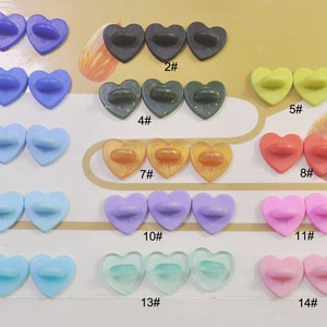 Pack of 10,20, 40, 60, 80, or 100Pcs,Colorfull Heart Rubber Clutches Backings Backs Clasp,Rubber Pin Back  for Enamel Lapel Pin,14mm