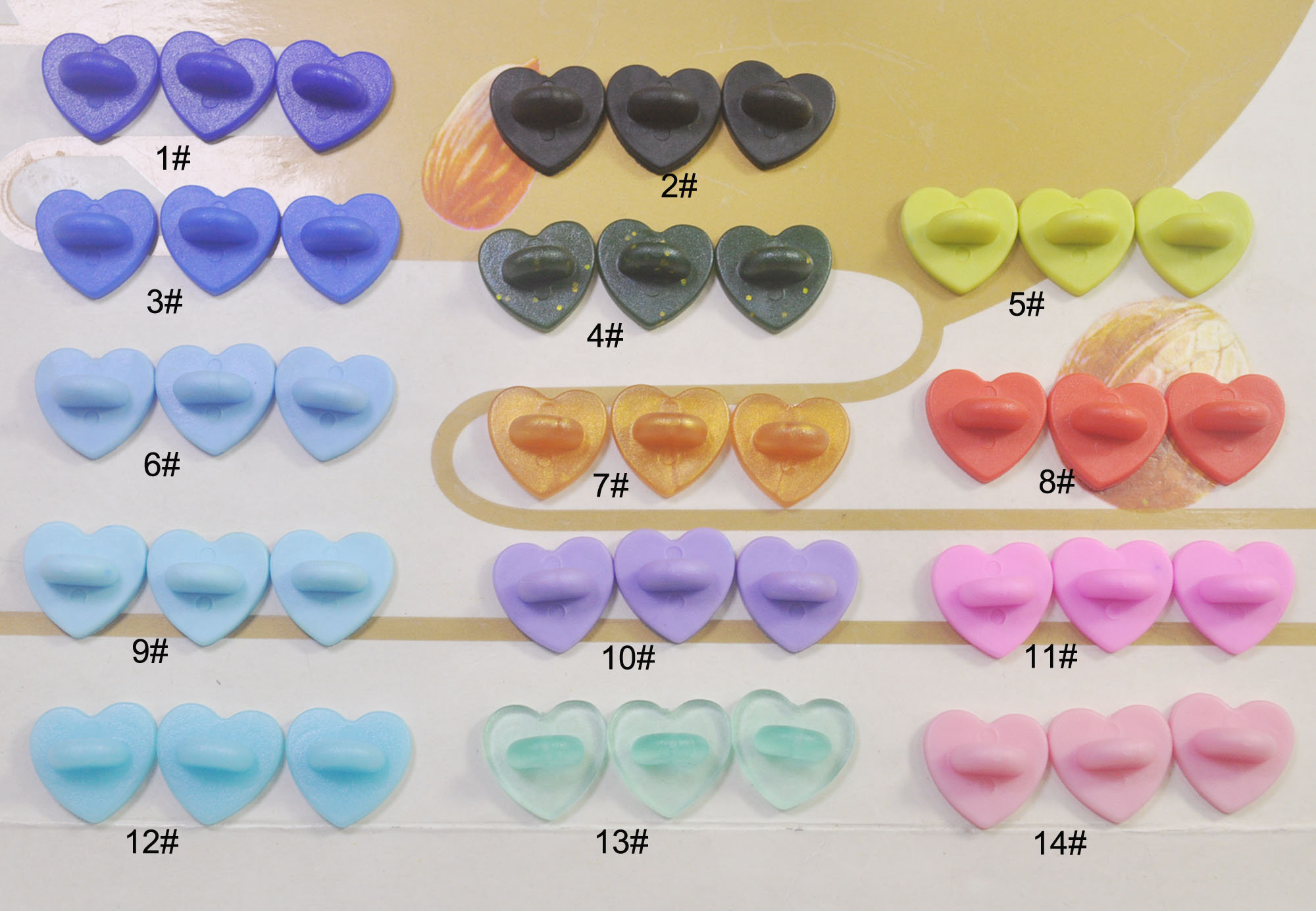 Pack of 10,20, 40, 60, 80, or 100Pcs,Colorfull Heart Rubber Clutches Backings Backs Clasp,Rubber Pin Back  for Enamel Lapel Pin,14mm