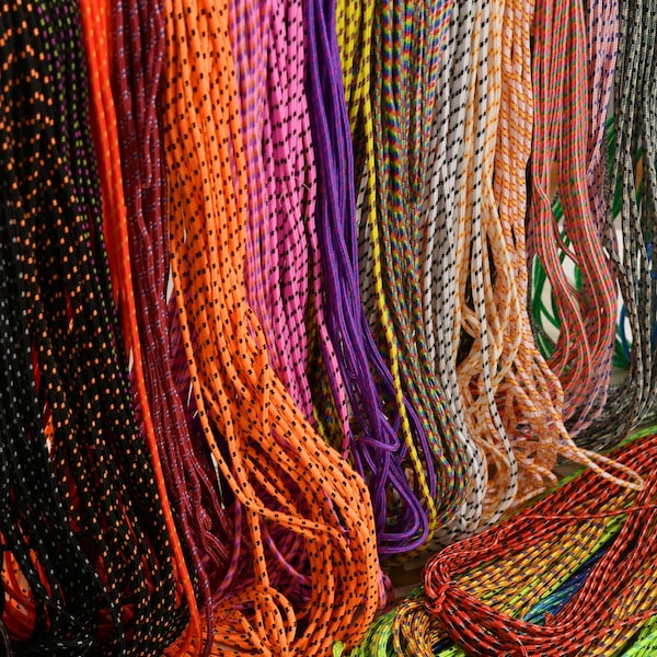 1 - 100 Yards 3mm Round Braided Paracord,33 Colors,Colorful Polyester Rope for Necklace and Bracelet,Patterned Cord,DIY Craft Jewelry Making