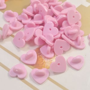 Pak van 10,20, 40, 60, 80, of 100Pcs, Licht roze hart rubber koppelingen backings backs gesp, rubber pin terug voor emaille revers pin