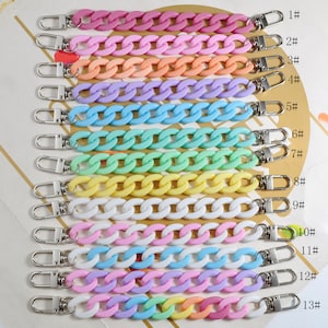 Chain shoe charms,13 Colors Shoe Charms,Shoe Charm Matte Chain for Shoe,Acrylic link chain,Shoe Decoration,Choose Chain Color