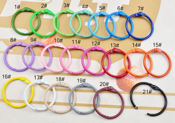 Semrien 50 Pcs 1-1/2 Inch Binder Rings, Loose Leaf Binder