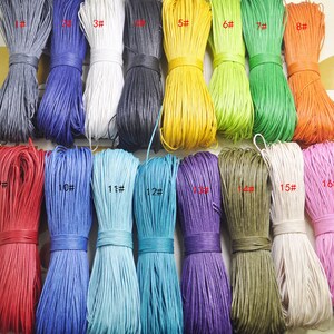 32 Color Cords,Waxed Cord ,130 meters Mint cords,1mm Waxed Cotton Cord String, Bracelet Cord, Necklace Cord, Macrame Cord.