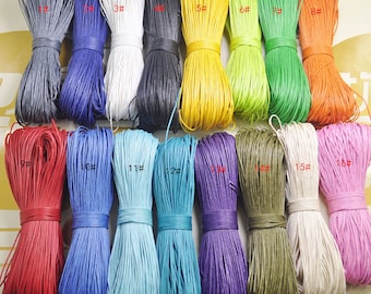 32 Color Cords,Waxed Cord ,130 meters Mint cords,1mm Waxed Cotton Cord String, Bracelet Cord, Necklace Cord, Macrame Cord.
