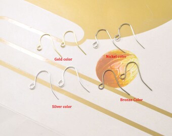 500Pcs Ear Wires -Silver 20mm Fish Hook Earwire,Earring Wires，meter earrring,DIY Earring,Earring Fingding,Wholesales