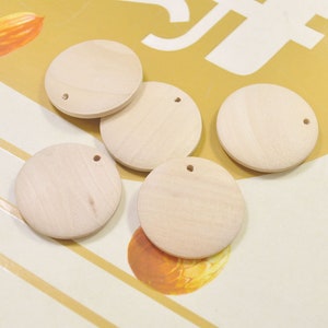 20pcs 30mm Round wood pendant, unfinished,wooden earring pendant,necklace pendant,wood beads,handmade bead supplies