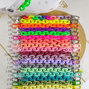 Chain shoe charms,24 Colors Shoe Charms,Shoe Charm Matte Chain for Shoe,Acrylic link chain,Shoe Decoration,Choose Chain Color