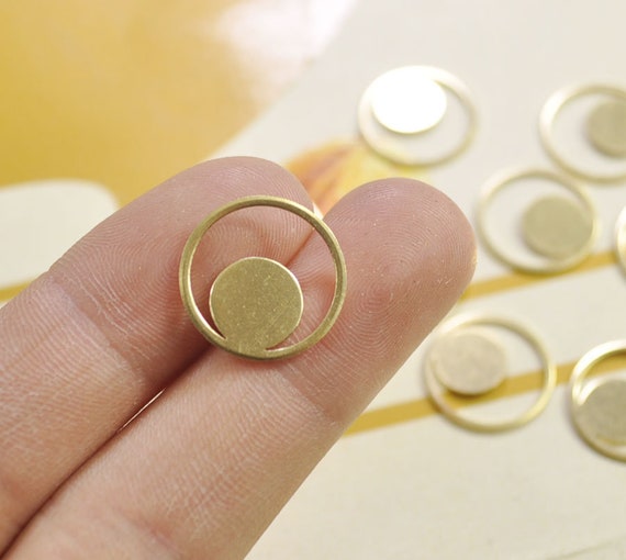 25pcs Raw Brass Charm,Raw Brass Round Ring Pendants,Modern Circle Charm,Fashion Jewelry,Round Brass Pendant, Laser Cut Jewelry-16mm