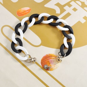1Pcs/2Pcs Chain shoe charms,Shoe Charms,Shoe Charm Black&White Chain for Shoe,Acrylic link chain,Shoe Decoration,19.5cm Length
