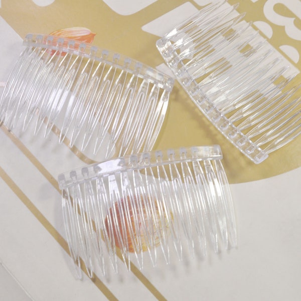 14teeth Plastic Hair Combs Clear,30Pcs Clear Plastic Combs for DIY Millinery Fascinators Hats Veils Hair Accessories