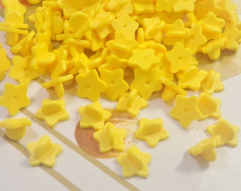 Pack of 10,20, 40, 60, 80, or 100Pcs,Lemon yellow Star Rubber Clutches Backings Backs Clasp,Rubber Pin Back  for Enamel Lapel Pin