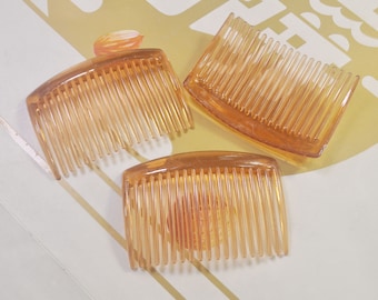 19teeth Brown Plastic Hair Combs,10Pcs Plastic Hair Combs for Fascinators and Millinery