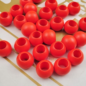 Großhandelsorange rote natürliche hölzerne runde lose Korne, 20/50 runde Holzperlen umweltfreundliche 20mm Korne, 10mm Loch, Schmuck DIY hölzernes Handwerk
