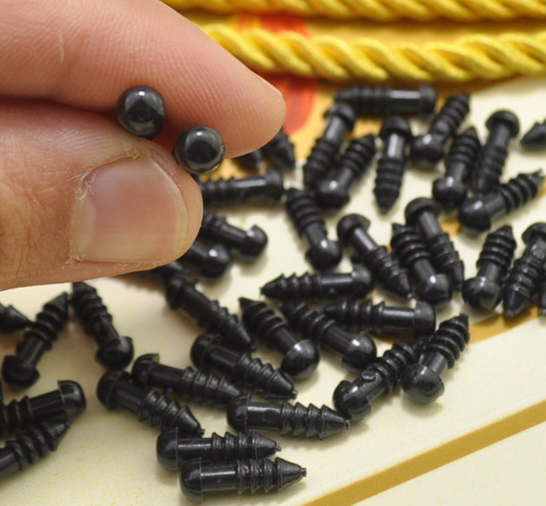 5mm 10pair Black Safety eyes Doll eyes Toy eyes Doll Parts Animal eyes Plush eyes Teddy Bears eyes Plastic eyes eye accessories 20pcs