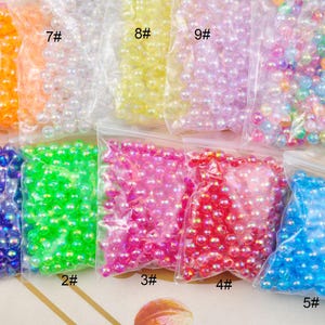 200 stuks ronde kralen van 6 mm, acryl kauwgomballen, AB Colors ronde spacer kralen, kleurrijke spacer kralen, bubblegum kralen, ronde kunststof ronde gladde kraal.