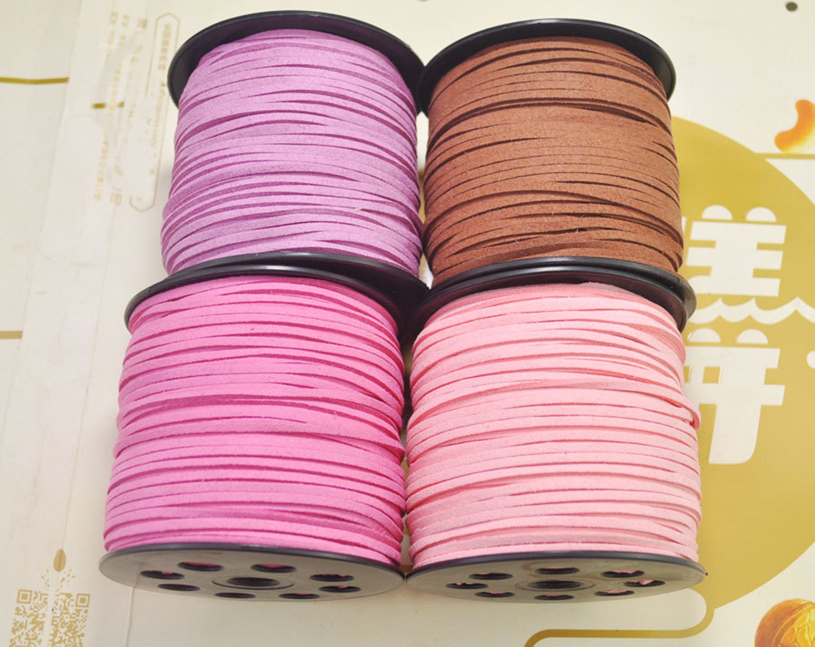 2.5mm Flat Faux Suede Leather Cord,diy Leather String Cord Supplies ...
