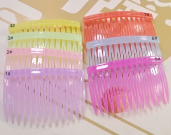 14 teeth Colorfull Plastic Hair Combs,14Pcs Plastic Hair Combs for Fascinators and Millinery