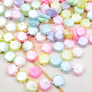 150Pcs Assorted Shell,Shell beads,Acrylic Shell Craft Beads,Pastel Shell, Jewelry Making,10mm