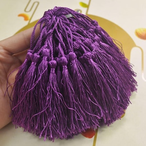100Pcs Ultra Violet silk tassels,3 inch silky Mini Tassels,Hand Made Silk Thread Tassels,tassel charm pendant,Tassel supply,Wholesale--VC17#