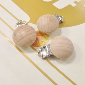 5Pcs 30mm Natural wooden clips,Beech Wood Clip,Clip,lead nickel free safe wood clip,DIY.