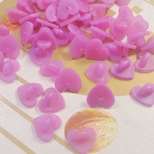 Pack of 10,20, 40, 60, 80, or 100Pcs,Transparent Purple Heart Rubber Clutches Backings Backs Clasp,Rubber Pin Back  for Enamel Lapel Pin