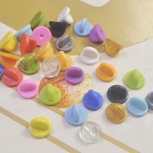 Pack of 10,20, 40, 60, 80, or 100Pcs,Mixed Color Round Rubber Clutches Backings Backs Clasp,Rubber Pin Back  for Enamel Lapel Pin