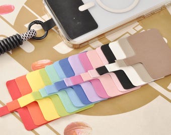 2Pcs 15 Colors Phone Lanyard Connector Patch,Universal Phone Tether Tab,Charm Hanger Tab,Phone Chain Hanger,Phone Card,Phone Necklace Tether