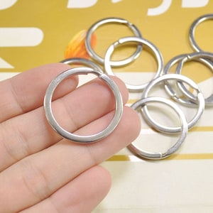 20Pcs Split Key Rings,Silver Plated Key Rings,Key Ring Findings,keychain rings 30mm