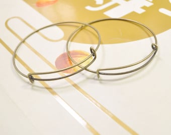 Wholesale Bangle,50Pcs adjustable bangle bracelets,Bronze Bangles,metal bracelet,Blank Bracelet Findings--68mm
