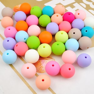30 stuks matte kralen, 16 mm acrylkralen, DIY Kid Crafts, kleurrijke kralen, spacer ronde kralen, kralen voor het maken van sieraden