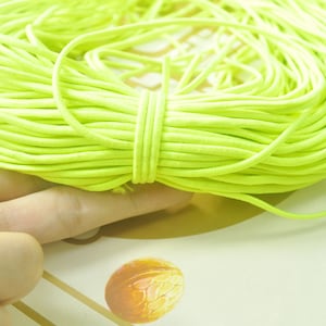 5 meters 2.5mm round elastic cord,Bright Yellow Stretch cord, stretch elastic string,Beading Cord,DYI masks, jewellery,Nylon wrapped Rubber.