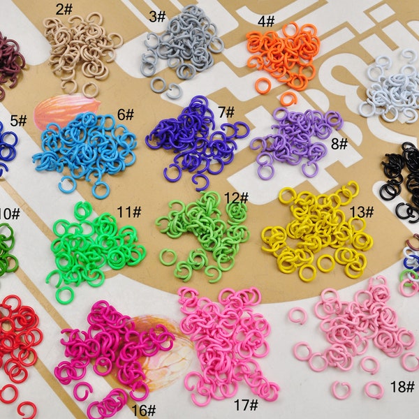 18 Colors,Mixed Color Jump Ring, 18.5g(about 200Pieces) Iron Jump Rings,6mm Diameter,Jump Rings Findings