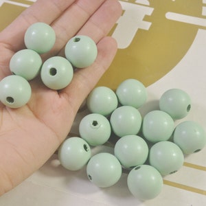 50Pcs Aqua Wooden Beads,20mm Round Wood beads,DIY Necklace Bracelet Jewelry Making,wood craft,Make jewellery for selling