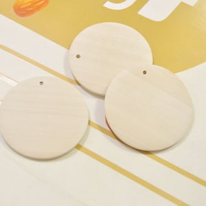 20pcs 45mm Round wood pendant, unfinished,wooden earring pendant,necklace pendant,wood beads,handmade bead supplies