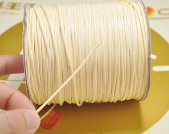 Wholesale 10Yds 1.5mm Wax Cords String Rope,cream Waxed Polyester Thread,Jewelry Beading String, For Bracelet & Necklace Making