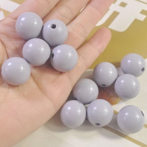 50Pcs Light Gray Wooden Beads,20mm Round Wood beads,DIY Necklace Bracelet Jewelry Making,wood craft,Make jewellery for selling