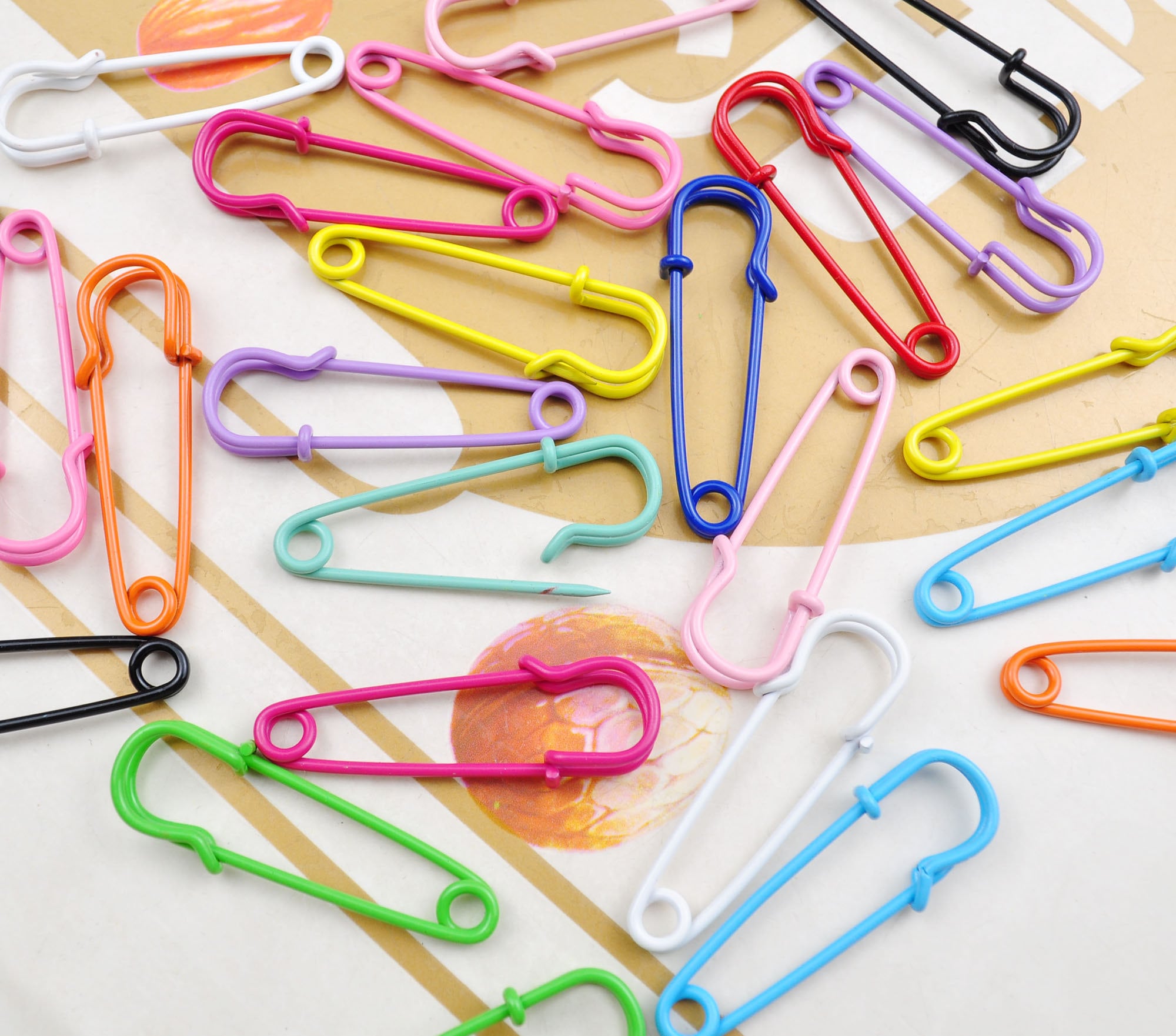 13 Colors,5Pcs Small brooch pin, Enamel Metal safety pin,Kilt Pin,brooch pin for jewelry making 40mm